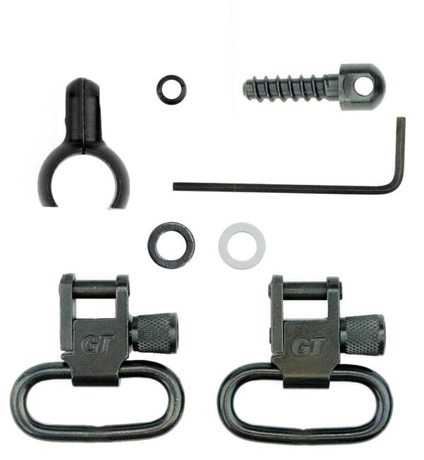 Grovtec Two Piece Barrel Band Swivel Sets .585 – .635 Diameter Black 2/ct