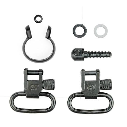 Grovtec One Piece Barrel Band Swivel Sets .430″ to .445″ Black