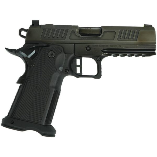 Alpha Foxtrot AF1911 Romulus Polish DLC Finished Handgun 9mm Luger 17 & 20rd Magazines 4.25″ Bull Barrel RMSc Cut
