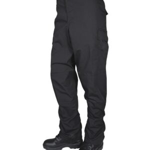 Tru-Spec BDU Basic Pants – 6.5oz. 65/35 Polyester Cotton Rip-Stop Zip Fly Closure Black Small