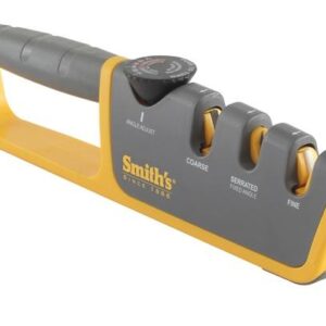 Smith’s Adjustable Angle Pull-Thru Knife Sharpener for Straight Edge Knives – Coarse or Fine