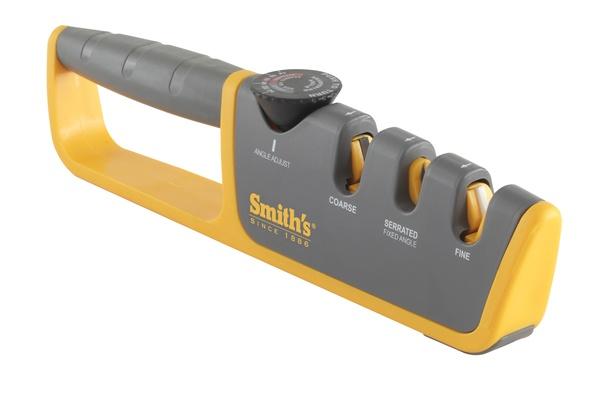 Smith’s Adjustable Angle Pull-Thru Knife Sharpener for Straight Edge Knives – Coarse or Fine