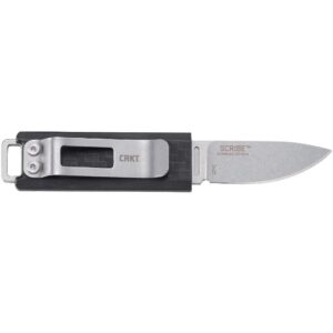 CRKT Scribe Fixed Blade Knife 1-3/4″ Drop Point Blade Black