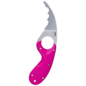 CRKT Bear Claw Fixed Knife 2-2/5″ Hawkbill Blade Pink