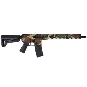 Shark Coast Tactical “M81 Woodland” Rifle 5.56mm 30rd Magazine 16″ Barrel 15″ MLOK Handguard