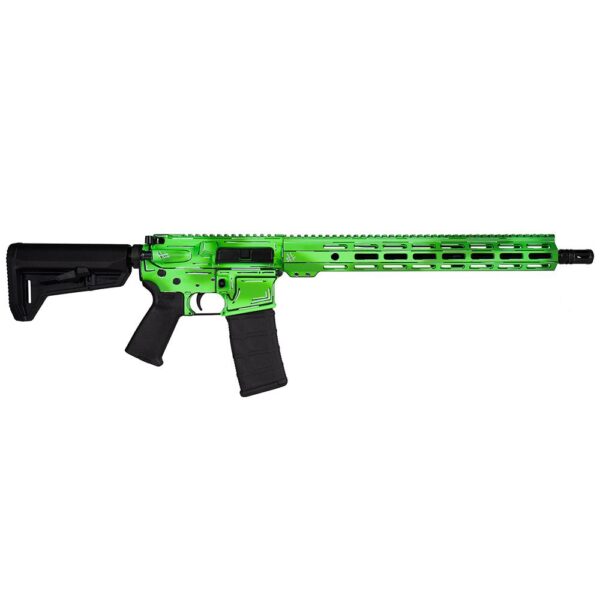 https3A2F2Fmedia.chattanoogashooting.com2Fimages2Fproduct2FZCSCC01907AGRNCC2FZCSCC01907AGRNCC1 Shark Coast Tactical “Anime- Green” Rifle 5.56mm 10rd Magazine 16″ Barrel 15″ MLOK Handguard California Compliant