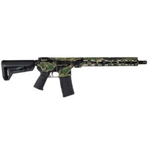 Shark Coast Tactical “Tiger Stripe” Rifle 5.56mm 30rd Magazine 16″ Barrel 15″ MLOK Handguard