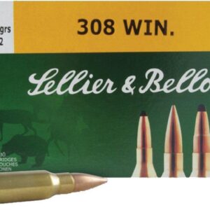 Sellier & Bellot Rifle Ammunition .308 Win 180 gr FMJ  – 20/box