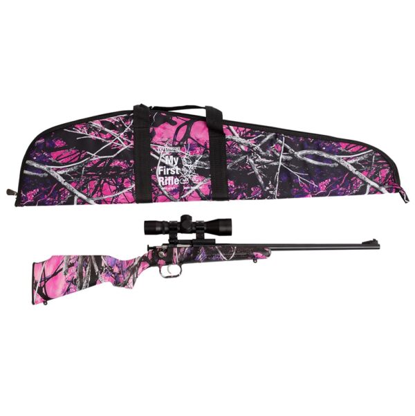 ksa2160bsc1b91 Keystone Crickett 22 LR 16 in. Muddy Girl Scope Package