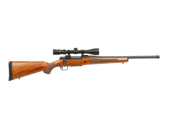 Mossberg Patriot 400 Legend 20″ Walnut Blued Scoped Rifle