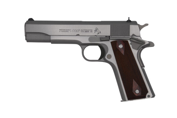 o1911csse70e-scaled-1 Colt 1911 Government 9mm 5″ Stainless Rosewood