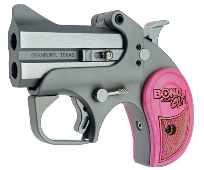 Bond Arms RoughNeck Girl 2.5″ Stainless Pink Wood Grips