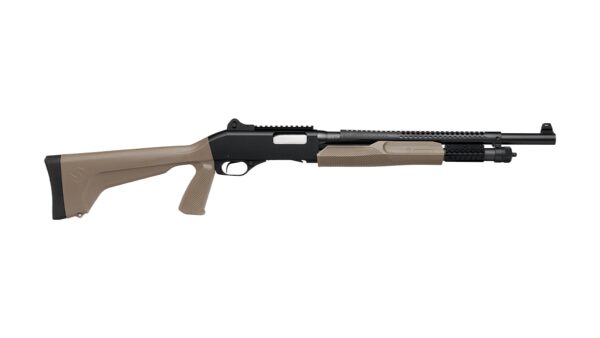 savage22be-1 Savage 320 Tactical 20ga 18.5in Pump Shotgun FDE