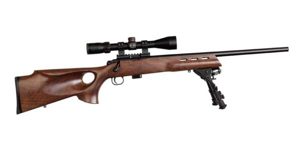 varminta42a Davey Crickett 722 Varmint .22 LR 20″ 7+1 Thumbhole Walnut